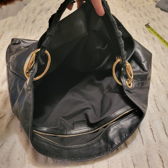 Gucci Authentic Black Leather Hobo Bag Large - Picture 5 of 9